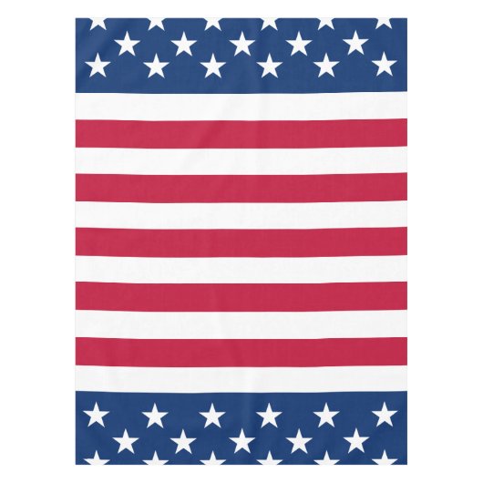 USA - US Flagge unter amerikanischer Flagge Tischdecke (Vorderseite)
