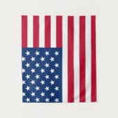 USA - US Flagge unter amerikanischer Flagge Wandteppich (Vorderseite)