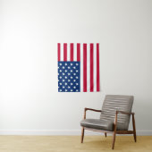 USA - US Flagge unter amerikanischer Flagge Wandteppich (Beispiel)