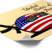 USA (USA) Countryball Poster (Ecke)