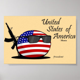 USA (USA) Countryball Poster