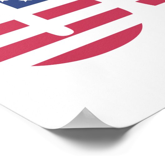 USA USA Entwurf von Flaggenbriefen Poster (Ecke)