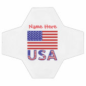 USA USA Flag Rot Personalisiert Fußball (Flach)