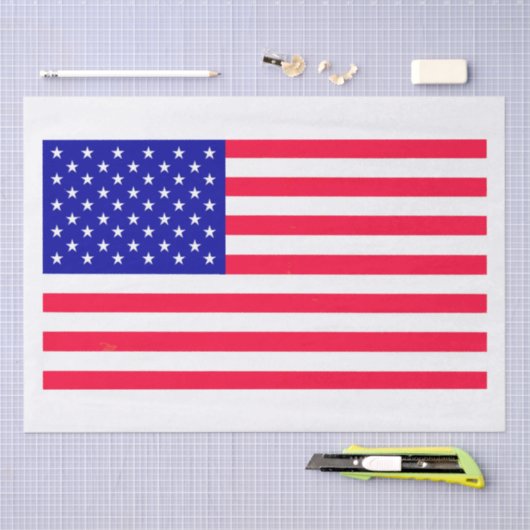 USA - USA - Flag Tissue Paper Seidenpapier (Handwerk)