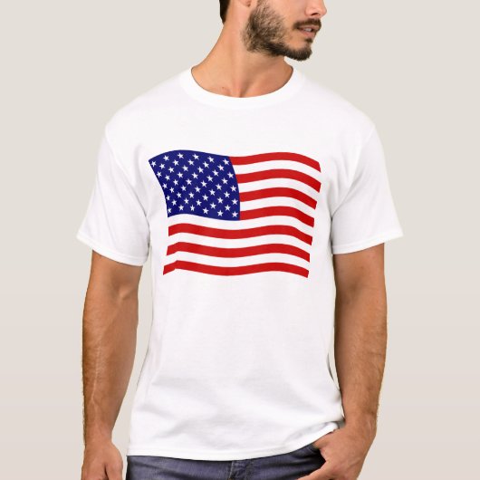 USA USA Flaggen-Shirt T-Shirt (Vorderseite)