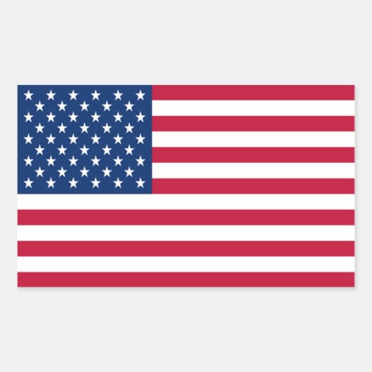 USA USA Flaggenaufkleber Rechteckiger Aufkleber (Vorderseite)