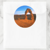 USA, Utah, Arches National Park, Delicate Arch Runder Aufkleber (Tasche)