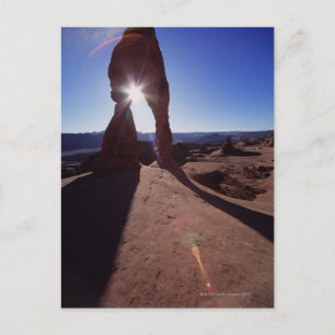 USA, Utah, Arches National Park, sun shining Postkarte
