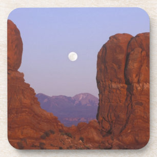 USA, Utah, Arches NP, Vollmondaufgang bei Untersetzer