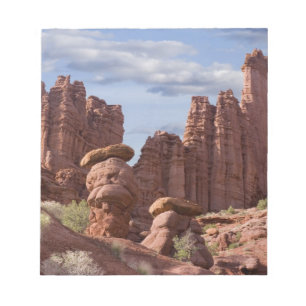 USA, Utah. Aussicht auf Fisher Towers. Guthaben wi Notizblock
