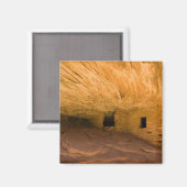 USA, Utah, Cedar Mesa, Mule Canyon. Sandstein Magnet (Vorderseite/Rückseite)
