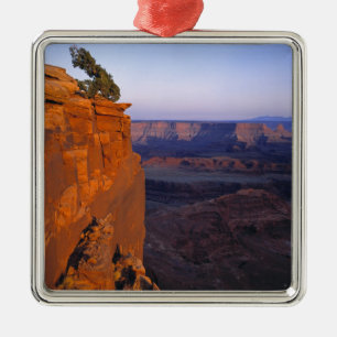 USA, Utah, Dead Horse Point SP. Spätes Licht dreht Silbernes Ornament