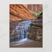 USA, Utah, Escalante Wilderness. Wasserfall in Postkarte (Vorderseite)