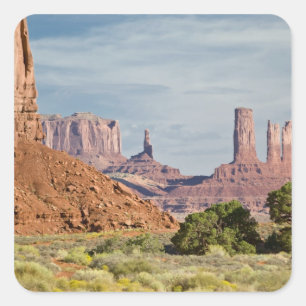 USA, Utah, Monument Valley Navajo Tribal Park. Quadratischer Aufkleber