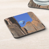 USA, Utah, Monument Valley. Regenbogen-Heißluft Untersetzer (Linke Seite)