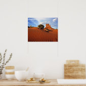 USA, Utah, Monument Valley. Wind erstellt Poster (Küche)
