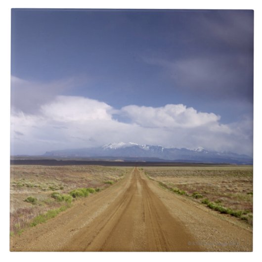 USA, Utah, Schotterwegüberfahrtlandschaft Fliese (Vorderseite)