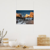 USA, Utah, Zion National Park. Bergsonnenaufgang Poster (Küche)