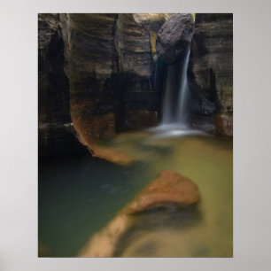 USA, Utah, Zion National Park. Fälle von Keyhole i Poster