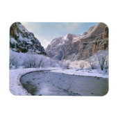 USA, Utah, Zion NP Der neue Schnee bedeckt die Sch Magnet (Horizontal)