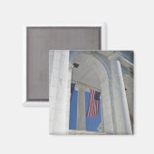 USA, VA, Arlington. Amerikanische Flaggen hängen Magnet (Vorderseite/Rückseite)