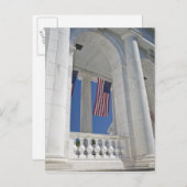 USA, VA, Arlington. Amerikanische Flaggen hängen Postkarte (Vorne/Hinten)