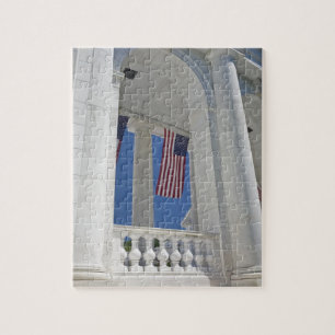 USA, VA, Arlington. Amerikanische Flaggen sind geh Puzzle