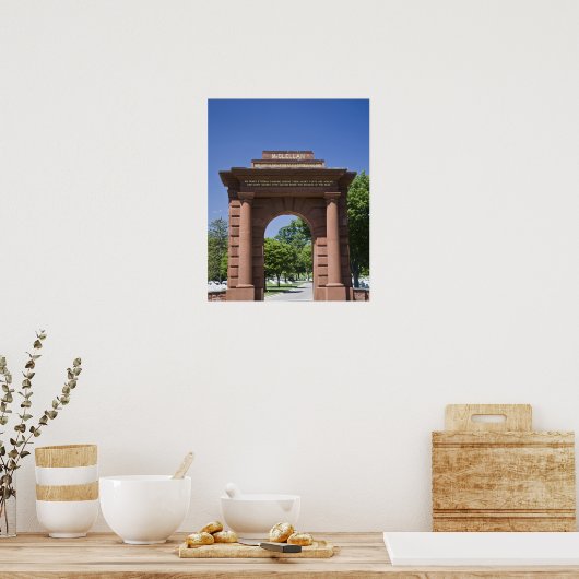 USA, VA, Arlington. McClellan Gate in Arlington Poster (Küche)