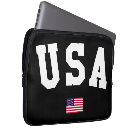 USA varsity letters American Flag Gym Sports  Laptopschutzhülle (Vorne Rechts)