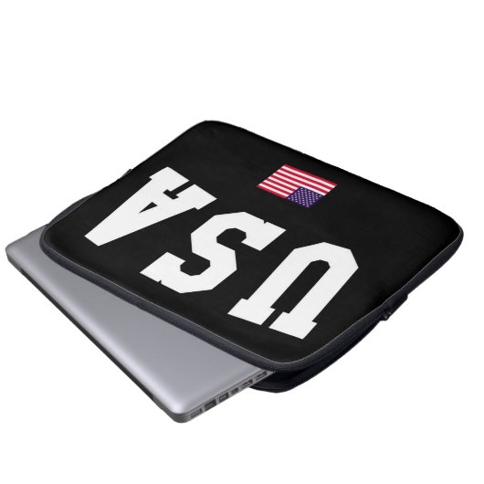 USA varsity letters American Flag Gym Sports  Laptopschutzhülle (Vorne Knopf)