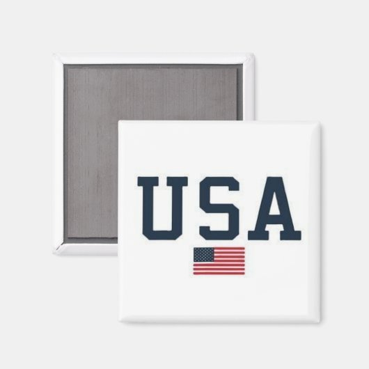 USA varsity letters American Flag Gym Sports  Magnet (Vorderseite/Rückseite)