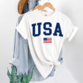 USA varsity letters American Flag Gym Sports T-Shirt
