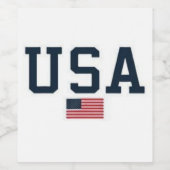 USA varsity letters American Flag Gym Sports  Weinetikett (Einzelnes Label)