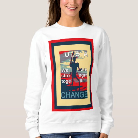 USA verändern Frauenkleidung Sweatshirt (Vorderseite)