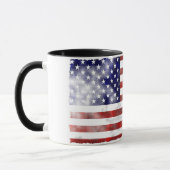 USA verblaßten nette Musterflagge Tasse (Links)
