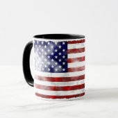 USA verblaßten nette Musterflagge Tasse (Vorderseite Links)