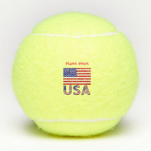 USA Vereinigte Staaten Amerika Flagge Rot Personal Tennisbälle