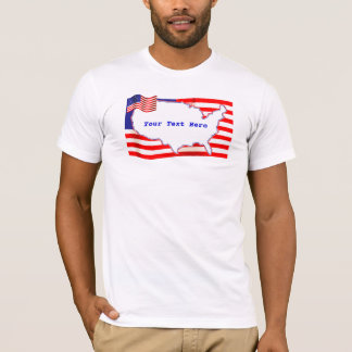 USA - Vereinigte Staaten und Flagge T-Shirt