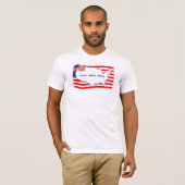 USA - Vereinigte Staaten und Flagge T-Shirt (Vorne ganz)