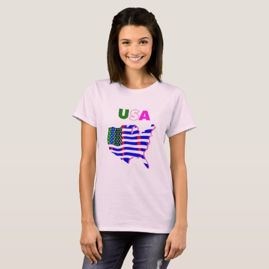 USA - Vereinigter Staat Amerika T-Shirt (Vorne ganz)