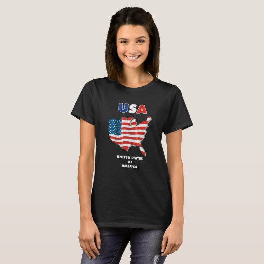 USA - Vereinigter Staat Amerika T-Shirt (Vorne ganz)