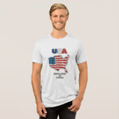 USA - Vereinigter Staat Amerika Tri-Blend Shirt (Vorderseite voll)