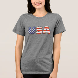 USA - Vereinigter Staat Amerika Tri-Blend Shirt