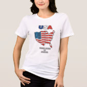 USA - Vereinigter Staat Amerika Tri-Blend Shirt (Vorderseite)