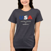 USA - Vereinigter Staat Amerika Tri-Blend Shirt (Vorderseite)