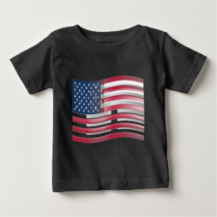 USA vereint Streifen und Sterne in kühnem Design Baby T-shirt