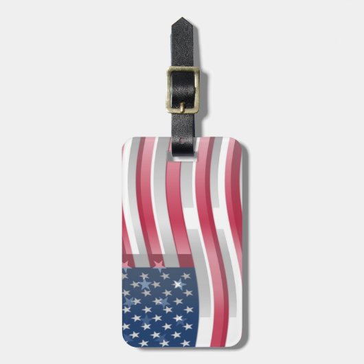 USA vereint Streifen und Sterne in kühnem Design Gepäckanhänger (Vorderseite vertikal)