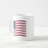 USA vereint Streifen und Sterne in kühnem Design Kaffeetasse (Vorderseite Links)