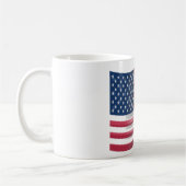 USA vereint Streifen und Sterne in kühnem Design Kaffeetasse (Links)