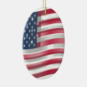 USA vereint Streifen und Sterne in kühnem Design Keramik Ornament (Rechts)